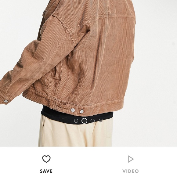 ASOS DESIGN oversized cord jacket in rust - Picture 5 of 5